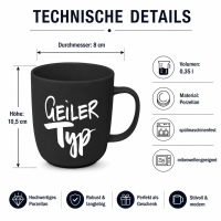 Geiler Typ Porzellan Becher