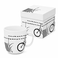 Fahrrad Porzellanbecher 400 ml mit Geschenkverpackung