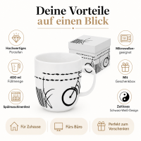 Fahrrad Porzellanbecher 400 ml mit Geschenkverpackung