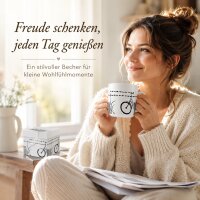 Fahrrad Porzellanbecher 400 ml mit Geschenkverpackung