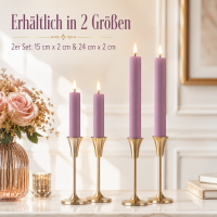 Stabkerzen Lavendel 2er Set