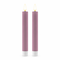 Deluxe Homeart LED Stabkerze 2er Set Lavendel