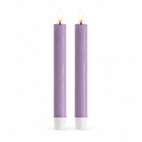Deluxe Homeart LED Stabkerze 2er Set Violett