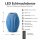 LED Kerze Deluxe Homeart Rillenkerze Ovale Formkerze aus Echtwachs mit hochwertigem Wachsspiegel - ( Ice Blue )