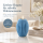 LED Kerze Deluxe Homeart Rillenkerze Ovale Formkerze aus Echtwachs mit hochwertigem Wachsspiegel - ( Ice Blue )