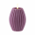 LED Kerze Deluxe Homeart Rillenkerze Ovale Formkerze aus Echtwachs mit hochwertigem Wachsspiegel - ( Purple )