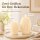 LED Kerze Deluxe Homeart Rillenkerze Ovale Formkerze aus Echtwachs mit hochwertigem Wachsspiegel - ( Cream )