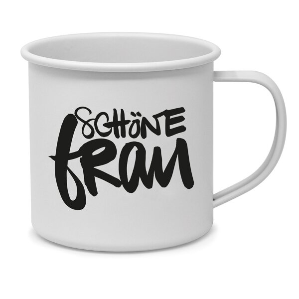 Schöne Frau Metall Becher