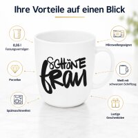Schöne Frau Porzellan Becher – 350 ml