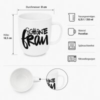 Schöne Frau Porzellan Becher – 350 ml