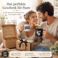 2er Metallbecher Set „Geiler Typ & Schöne Frau“ – 350 ml