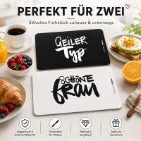 Geiler Typ & Schöne Frau Frühstücksbrett 2er-SET