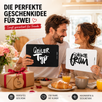 Geiler Typ & Schöne Frau Frühstücksbrett 2er-SET