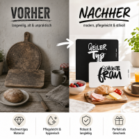 Geiler Typ & Schöne Frau Frühstücksbrett 2er-SET