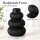 Schwarze Keramikvase 21cm - matte Steingut Vase modern skulptural