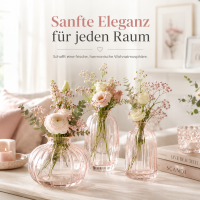 Glasvase Anika 3er-SET - Rosa