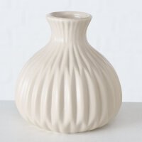 Deko Vase im 2er Set aus Keramik Mattes Design Beige