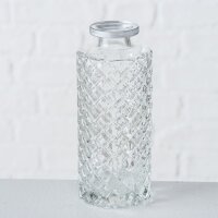 Vase im 3er Set aus Glas in Flaschenform Tischdekoration