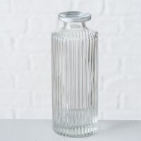 Vase im 3er Set aus Glas in Flaschenform Tischdekoration