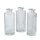 Vase im 3er Set aus Glas in Flaschenform Tischdekoration