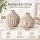 Deko Vase Beige Set 11cm Greige - Steingut Vase geometrisch matt