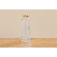 Vase im 3er Set aus Glas in Flaschenform Tischdekoration