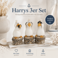 Boltze Home Dekofiguren Harrys 3er-SET aus Kunstharz