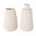Deko Vase im 2er Set aus Keramik Mattes Design Beige