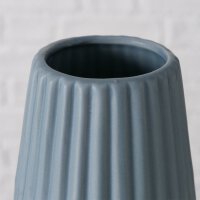 Deko Vase im 2er Set aus Keramik Mattes Design- Blau