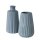 Deko Vase im 2er Set aus Keramik Mattes Design- Blau