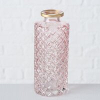 Vase im 3er Set aus Glas in Flaschenform Tischdekoration