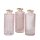 Vase im 3er Set aus Glas in Flaschenform Tischdekoration