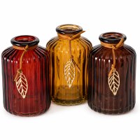 Boltze Vase Bilona 3er-Set in warmen Brauntönen