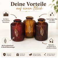 Boltze Vase Bilona 3er-Set in warmen Brauntönen