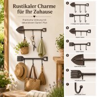 Boltze Garderobenhaken Tibeta 2er Set – Gusseisen Wandhaken in Braun