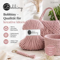 Baumwollkordeln - Flechtkordeln 5 mm - 100m Blush