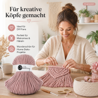 Baumwollkordeln - Flechtkordeln 5 mm - 100m Blush