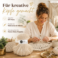 Baumwollkordel 5mm 100m Natur - Makramee Kordel Golden Natural