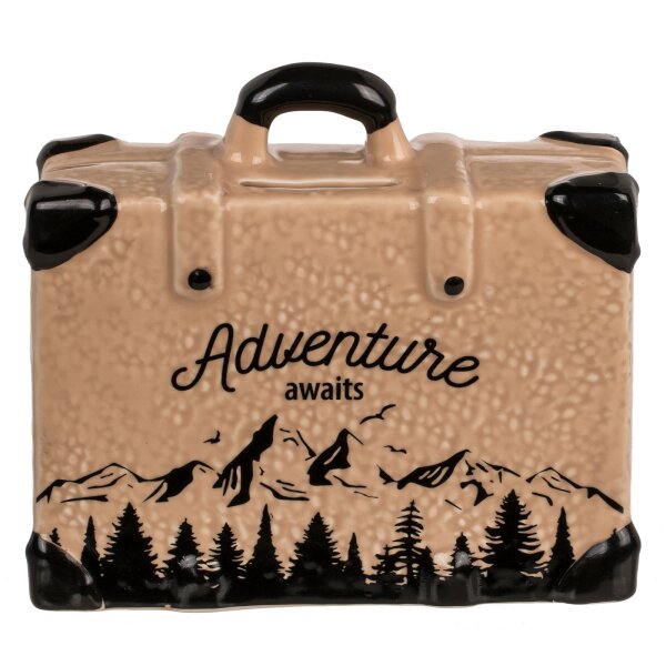 OOTB Spardose Koffer, Travel, ca. 14,8 x 6 x 13 cm, aus Keramik