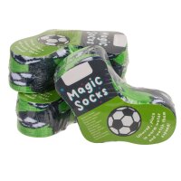 Magische Socken Kinder 20x15cm Grün Grasgrün Baumwolle Fußballmotiv