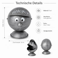 Sturmaschenbecher Smoky Kugelform