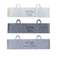 Dekoaufsteller Banderole Toilett-Papier Camping-Edition, Einfarbig, Camper Luxus, Extra Rolle, Nicht ohne meine Rolle