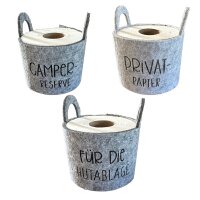 Dekoaufsteller Banderole Toilett-Papier Camping-Edition, Einfarbig, Camper Reserve,Privatpapier,Für die Hutablage