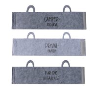 Dekoaufsteller Banderole Toilett-Papier Camping-Edition, Einfarbig, Camper Reserve,Privatpapier,Für die Hutablage