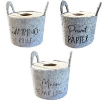 Dekoaufsteller Banderole Toilett-Papier Camping-Edition, Einfarbig,Privat Papier,Camping Rolle,Mein kleiner Luxus