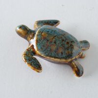 Deko Schildkröte aus Keramik lasiert 8x7,5x3 cm Gartendekoration für Draussen Dekofigur für Innen