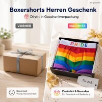 Pride Boxershorts Größe M Bunt Regenbogen Herrenunterwäsche Geschenk