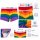 Herren Boxershorts Regenbogen L Bunt Pride Trunk mit Stretch