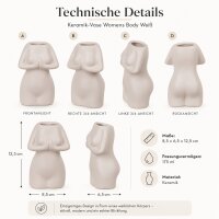 Keramik-Vase „Womens Body“ Weiß – kleine Deko-Vase 12,5 cm