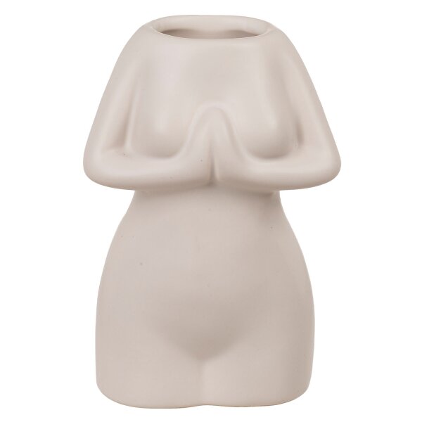 Kermaik-Vase Womens Body Weiß 8,5 x 6,5 x 12,5 cm